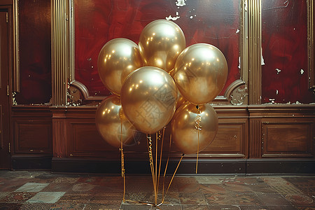 黄金充气气球背景图片