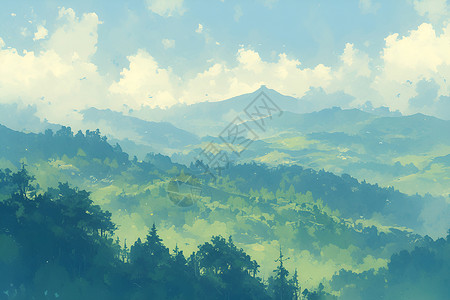 山水烟云缭的美景高清图片