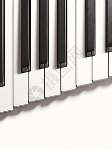 钢琴盖钢琴的黑白键插画
