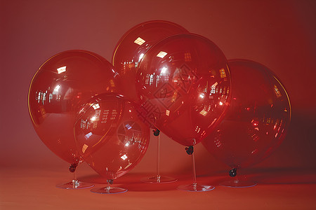 反光的气球背景图片