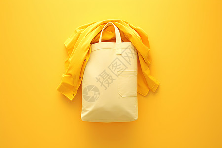 环保布袋黄色的围巾插画