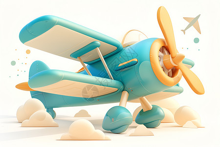卡通小飞机玩具可爱飞机插画