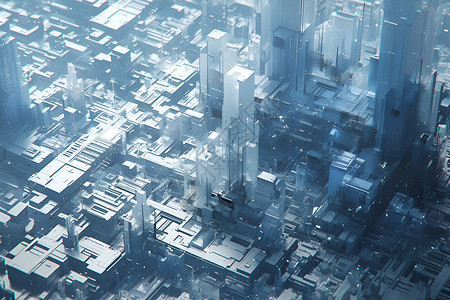 透明科技之城背景图片