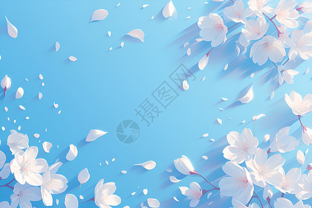 盛开的樱花花卉背景图片