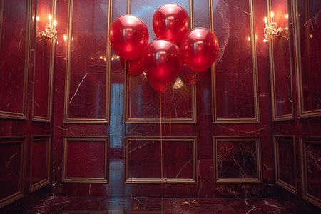 红门上的气球背景图片
