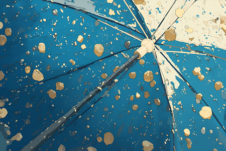 一把雨伞一把打开的雨伞插画