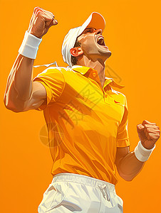 胜利的网球选手高清图片