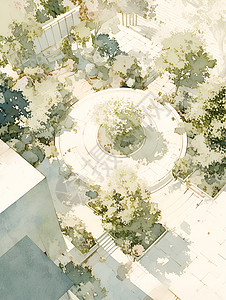 新加坡空中花园园庭之美插画插画
