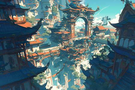 梦幻之城背景图片
