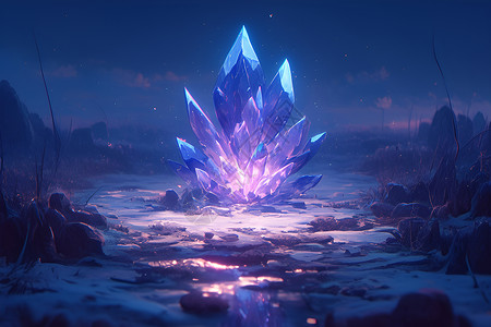 魔幻的水晶背景图片