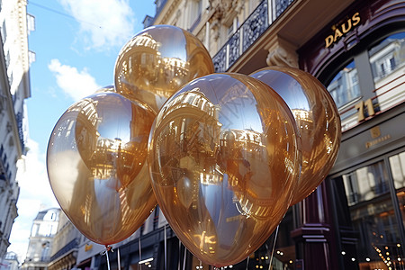 街上的气球背景图片