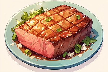 美味的肉排背景图片