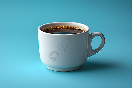 咖啡滤杯白杯装着黑咖啡背景