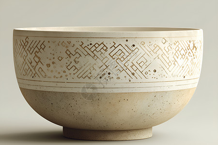 一只素净的陶瓷碗背景图片