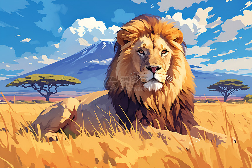 草原上的狮子王图片