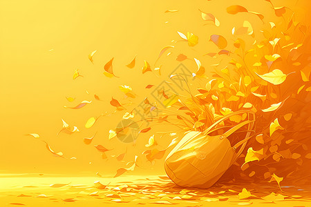 秋天的落叶背景背景图片