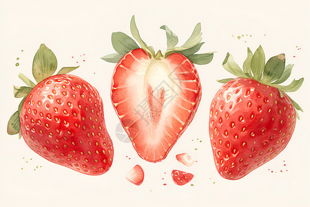 甜蜜草莓乐园高清图片