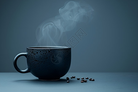 咖啡热气咖啡杯内的咖啡背景