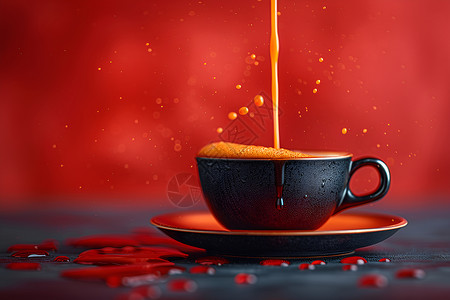 醇香咖啡可口的咖啡饮品背景