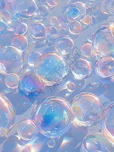 闪烁素材透明透明泡泡插画