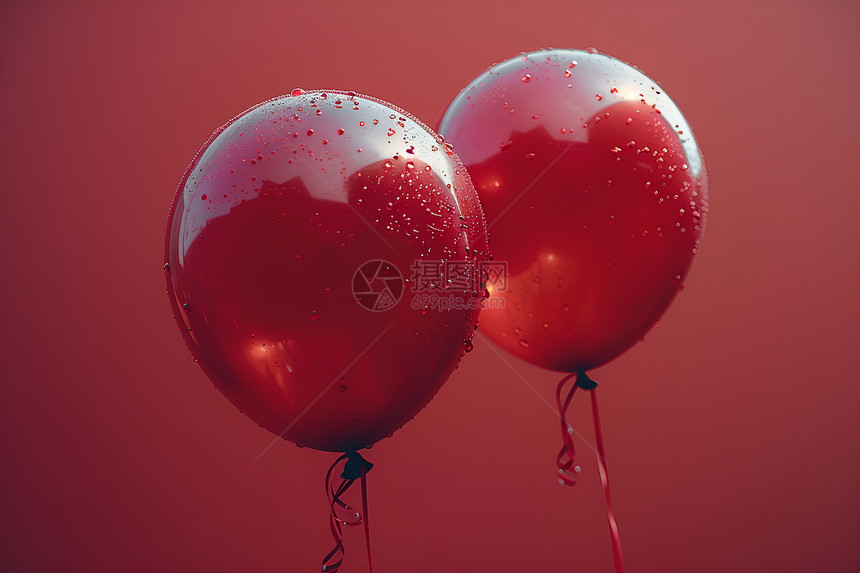 双红气球图片