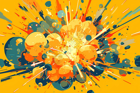 爆炸、爆炸的奇幻果实插画