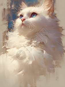 优雅白猫优雅的白猫插画