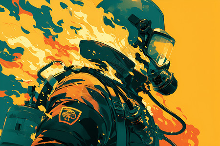 火灾里的勇者背景图片