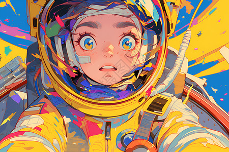 探险的宇航员背景图片