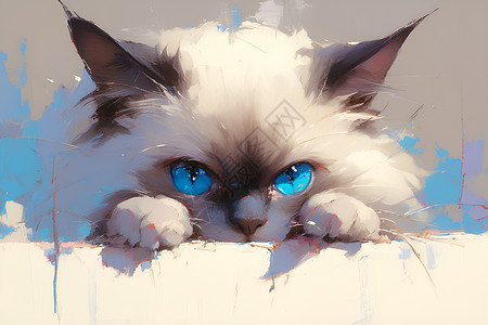 蓝眼睛猫咪蓝眼睛布偶猫高清图片