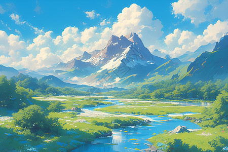 仙境之山背景图片