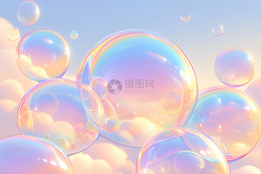 泡泡中的奇幻世界图片