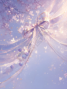 漂亮的蝴蝶漂亮的樱花插画
