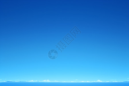 海面天空蓝天下的海面插画