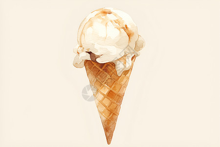 暴风雪冰淇淋冰淇淋甜筒插画