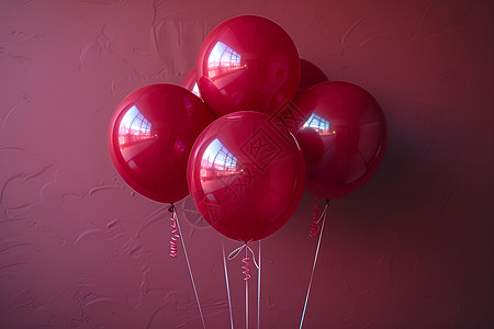 仪式上的红色气球背景图片
