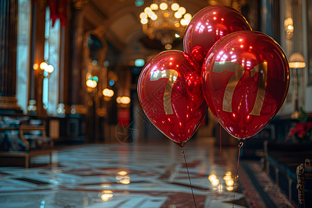 宴会气球装饰宴会上的气球背景