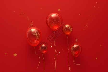 金气球素材金红交错的气球背景