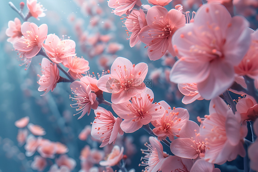 盛开的美丽桃花图片