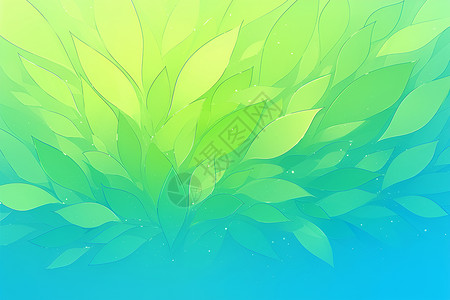 抽象绿色水渍设计的绿色背景插画