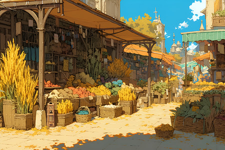 零售的水果摊位背景图片
