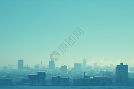 迷雾中的城市背景图片