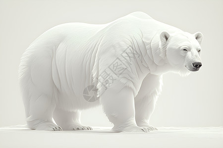 洁白的北极熊背景图片