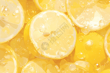 清新的柠檬背景背景图片