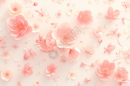 粉色的桃花花瓣背景图片