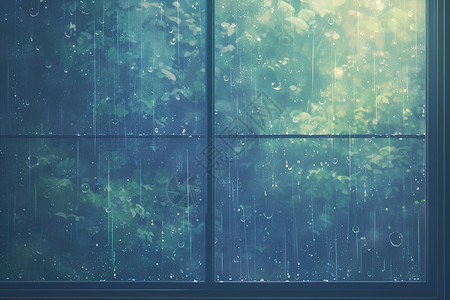 窗上的雨点背景图片