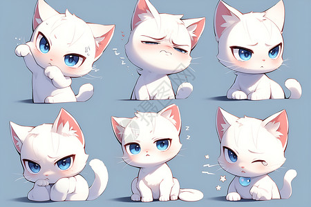 表白猫咪表情包喵星人的表情包插画
