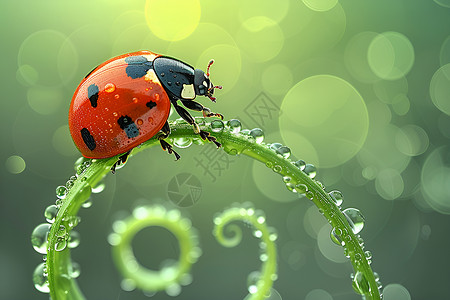 大自然的昆虫插画背景图片