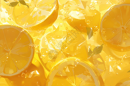 柠檬的清新自然背景图片