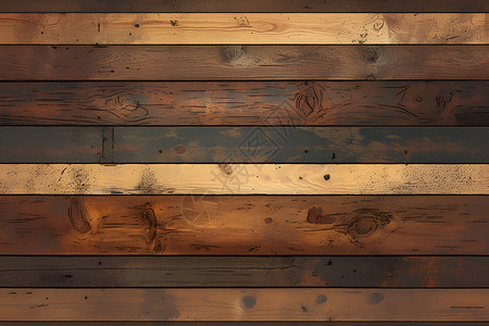木块堆积老旧的木板插画